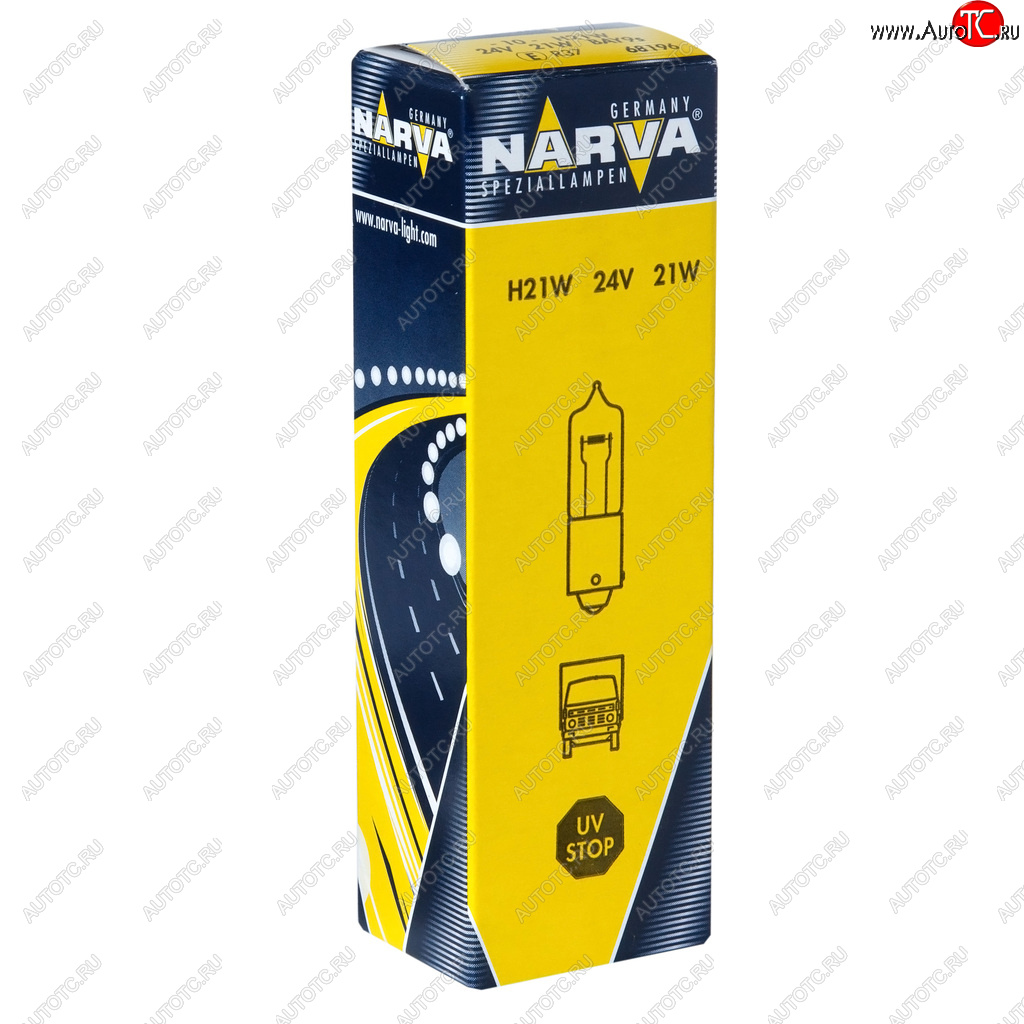 349 р. Лампа 24V H21W BAY9s Halogen Miniature NARVA NARVA 681963000  с доставкой в г. Керчь