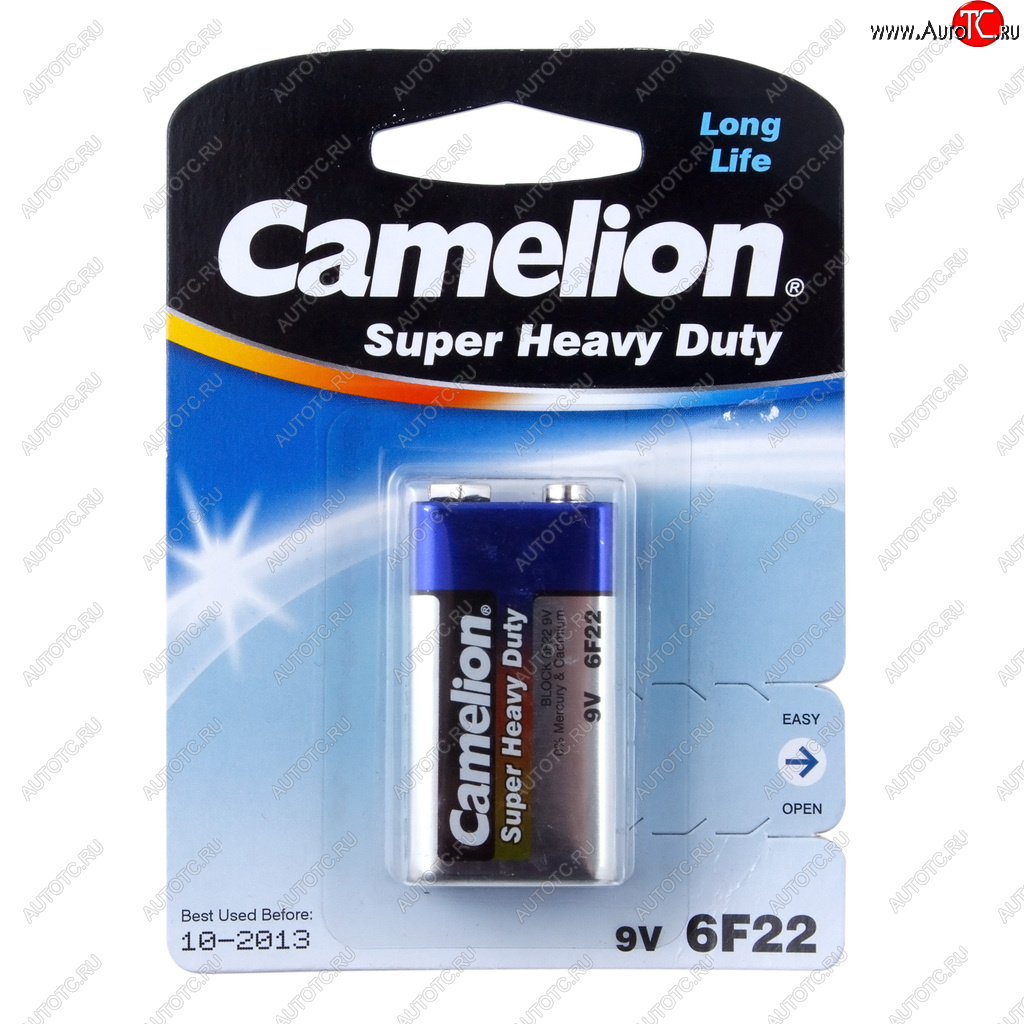 121 р. Батарейка KRONA 6F22 9V блистер 1шт. Saline CAMELION CAMELION 6f22-sp1g  с доставкой в г. Керчь
