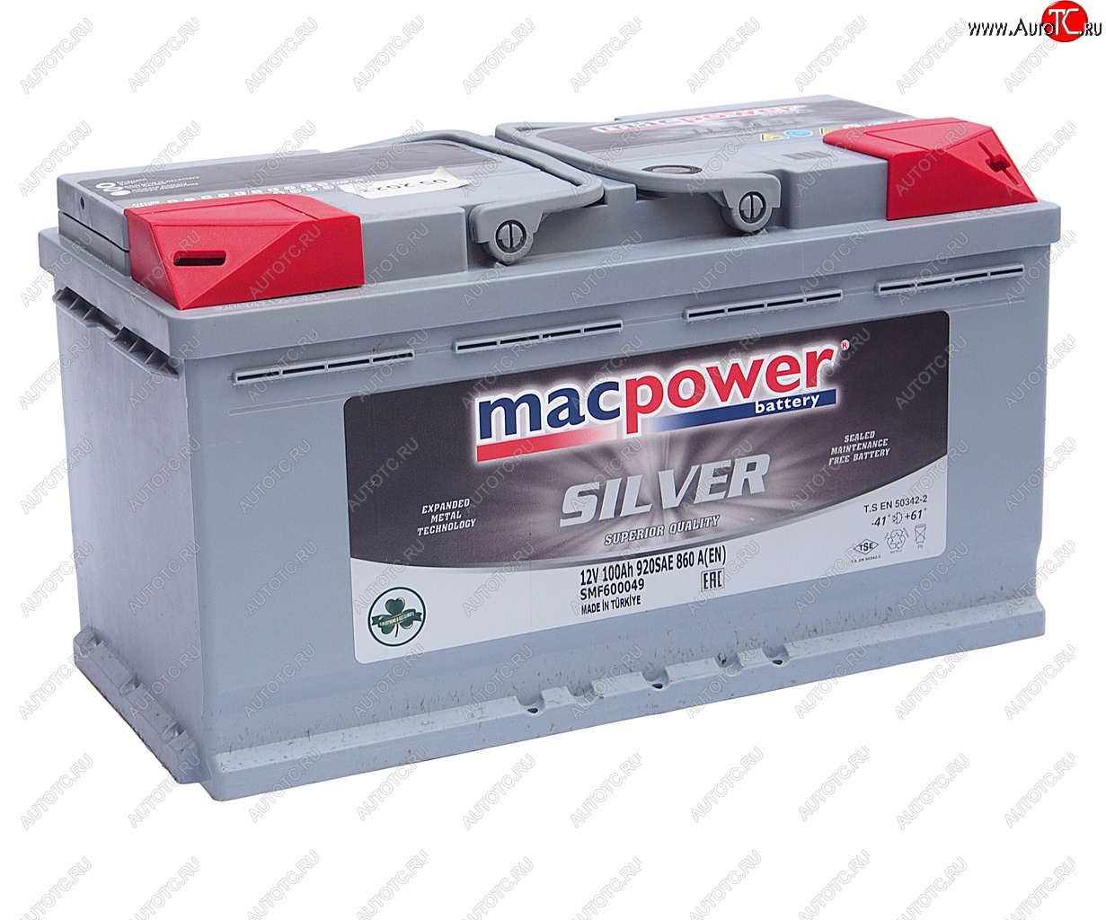 15 999 р. Аккумулятор MACPOWER 100Ач обратная полярность MACPOWER 6ст100(0) smf60049  с доставкой в г. Керчь