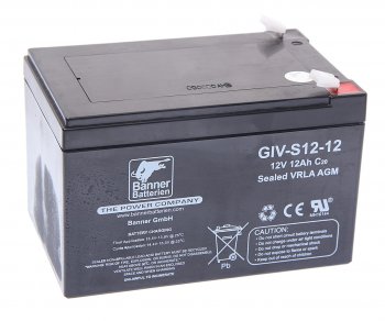 5 099 р. Аккумулятор BANNER GIV-S 12А/ч BANNER 6ст12 giv-s 12-12 BANNER 6ст12 giv-s 12-12  с доставкой в г. Керчь. Увеличить фотографию 1