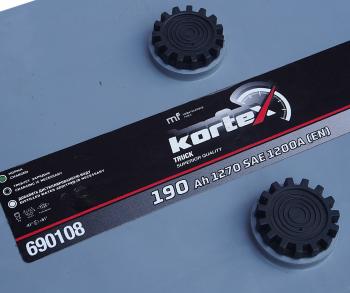 28 749 р. Аккумулятор KORTEX TRUCK 190Ач обратная полярность KORTEX 6ст190(3) 690108  с доставкой в г. Керчь. Увеличить фотографию 4