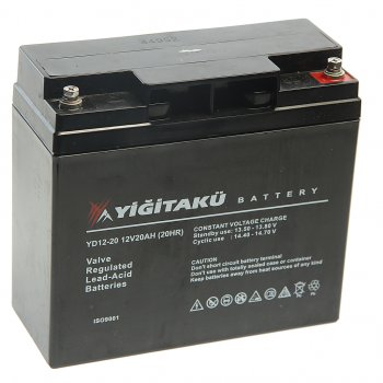 5 999 р. Аккумулятор YIGITAKU AGM 20Ач MACPOWER 6ст20 yd12-20  с доставкой в г. Керчь. Увеличить фотографию 1
