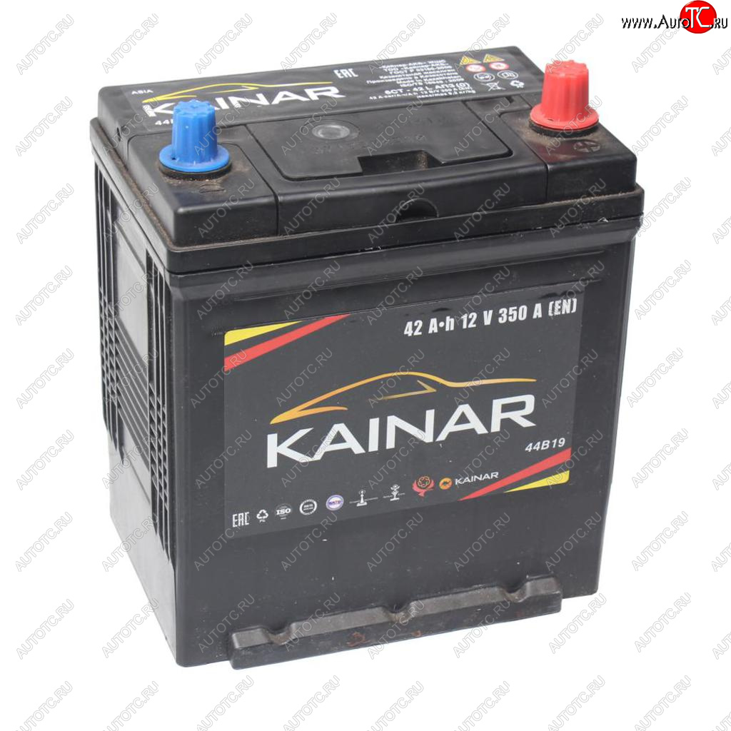 6 449 р. Аккумулятор KAINAR Asia 42Ач обратная полярность KAINAR 6ст42(0) 44b19l  с доставкой в г. Керчь