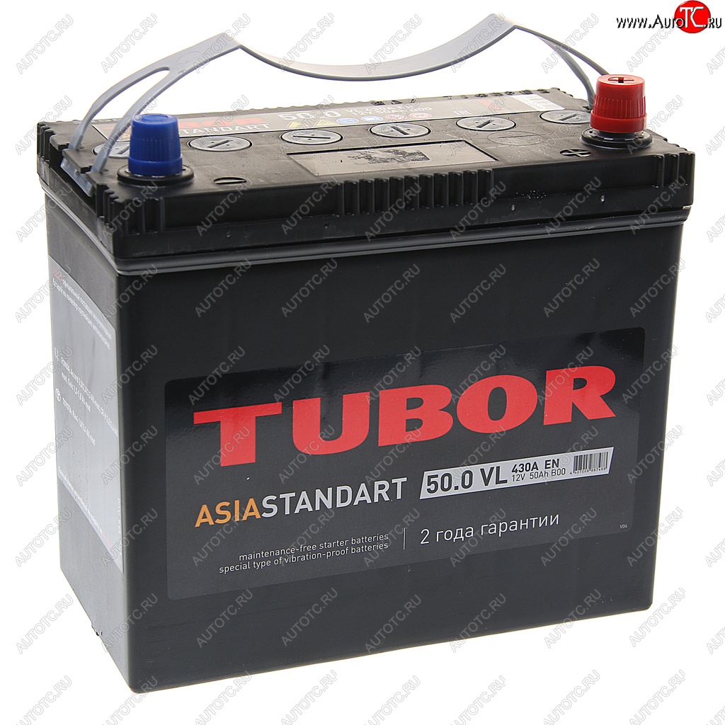 7 699 р. Аккумулятор TUBOR Asia Standart 50Ач обратная полярность TUBOR 6ст50(0) b24l  с доставкой в г. Керчь
