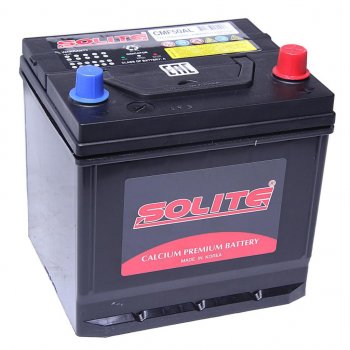 9 999 р. Аккумулятор SOLITE 50Ач обратная полярность (куб) SOLITE 6ст50(0) cmf50al  с доставкой в г. Керчь. Увеличить фотографию 1