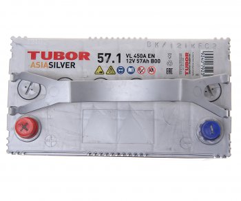 8 399 р. Аккумулятор TUBOR Asia Silver 57Ач TUBOR 6ст57(1) b24r  с доставкой в г. Керчь. Увеличить фотографию 2