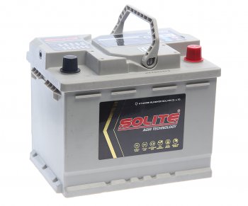 21 749 р. Аккумулятор SOLITE AGM 60Ач обратная полярность SOLITE 6ст60(0) agm60l  с доставкой в г. Керчь. Увеличить фотографию 1