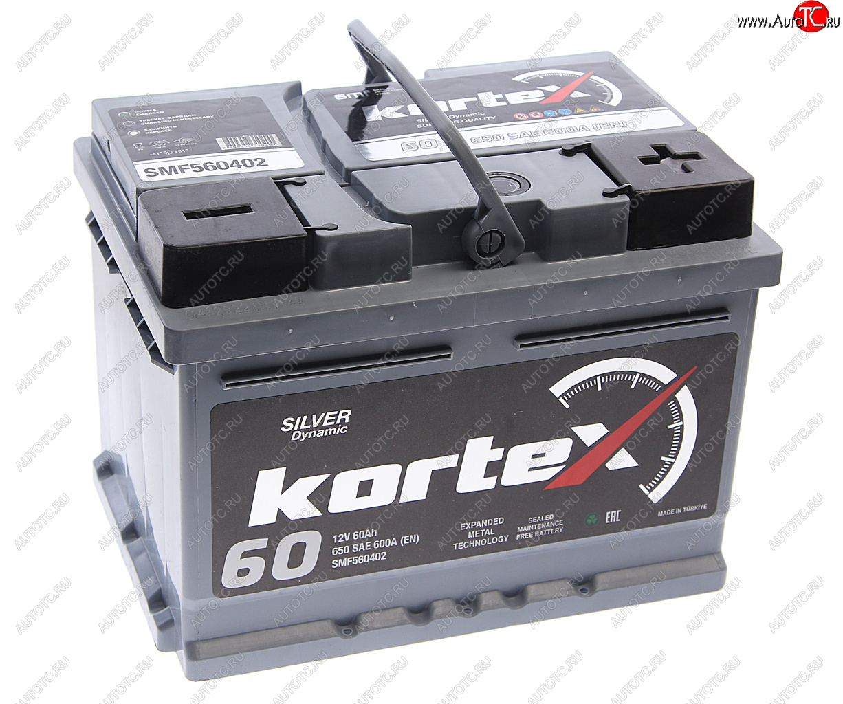 10 799 р. Аккумулятор KORTEX SILVER Dynamic 60Ач обратная полярность, низкий KORTEX 6ст60(0) smf560402  с доставкой в г. Керчь