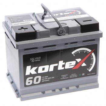 10 749 р. Аккумулятор KORTEX SILVER Dynamic 60Ач KORTEX 6ст60(1) smf560401  с доставкой в г. Керчь. Увеличить фотографию 1