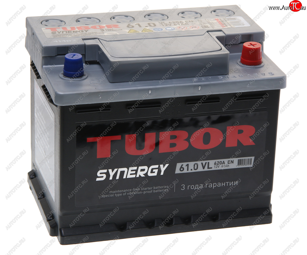 10 199 р. Аккумулятор TUBOR Synergy 61Ач обратная полярность TUBOR 6ст61(0)  с доставкой в г. Керчь