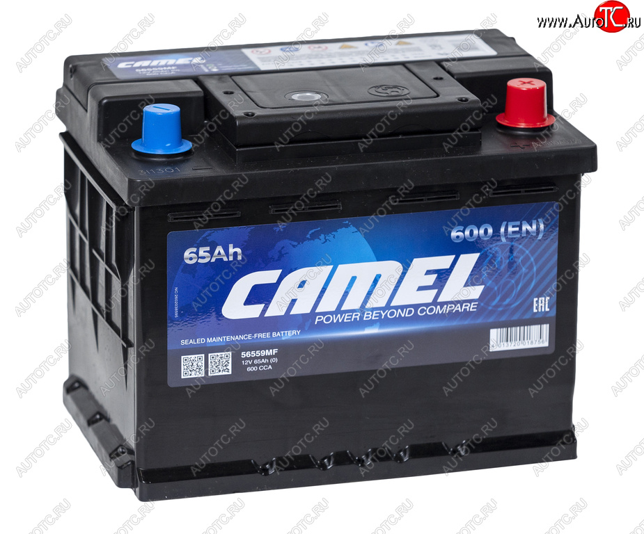 8 299 р. Аккумулятор CAMEL 65Ач обратная полярность CAMEL 6ст65(0) l2  с доставкой в г. Керчь
