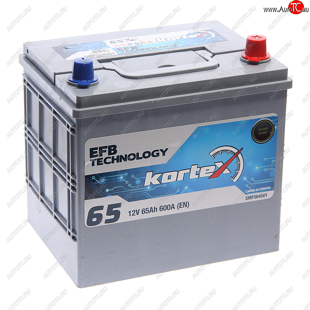13 999 р. Аккумулятор KORTEX EFB ASIA 65Ач обратная полярность KORTEX 6ст65(0) smf564501 (d23)  с доставкой в г. Керчь