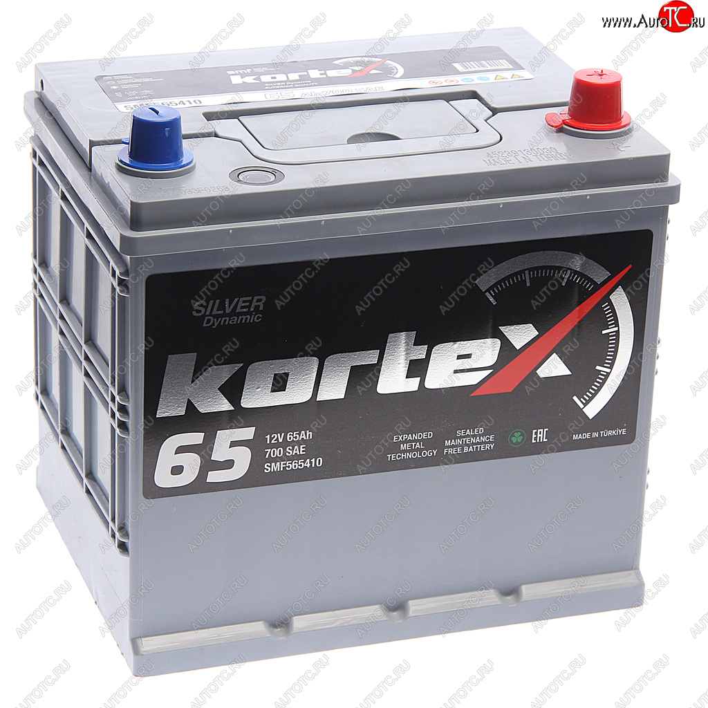 11 849 р. Аккумулятор KORTEX SILVER Dynamic ASIA 65Ач обратная полярность KORTEX 6ст65(0) smf565410 (d23)  с доставкой в г. Керчь