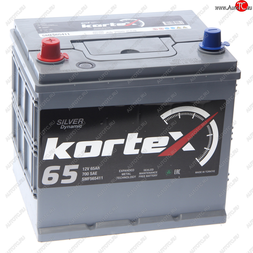 11 799 р. Аккумулятор KORTEX SILVER Dynamic ASIA 65Ач KORTEX 6ст65(1) smf565411 (d23)  с доставкой в г. Керчь