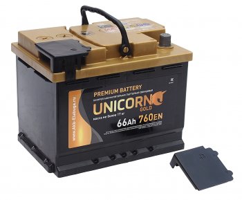 10 649 р. Аккумулятор UNICORN Gold 66Ач обратная полярность UNICORN 6ст66(0)  с доставкой в г. Керчь. Увеличить фотографию 2