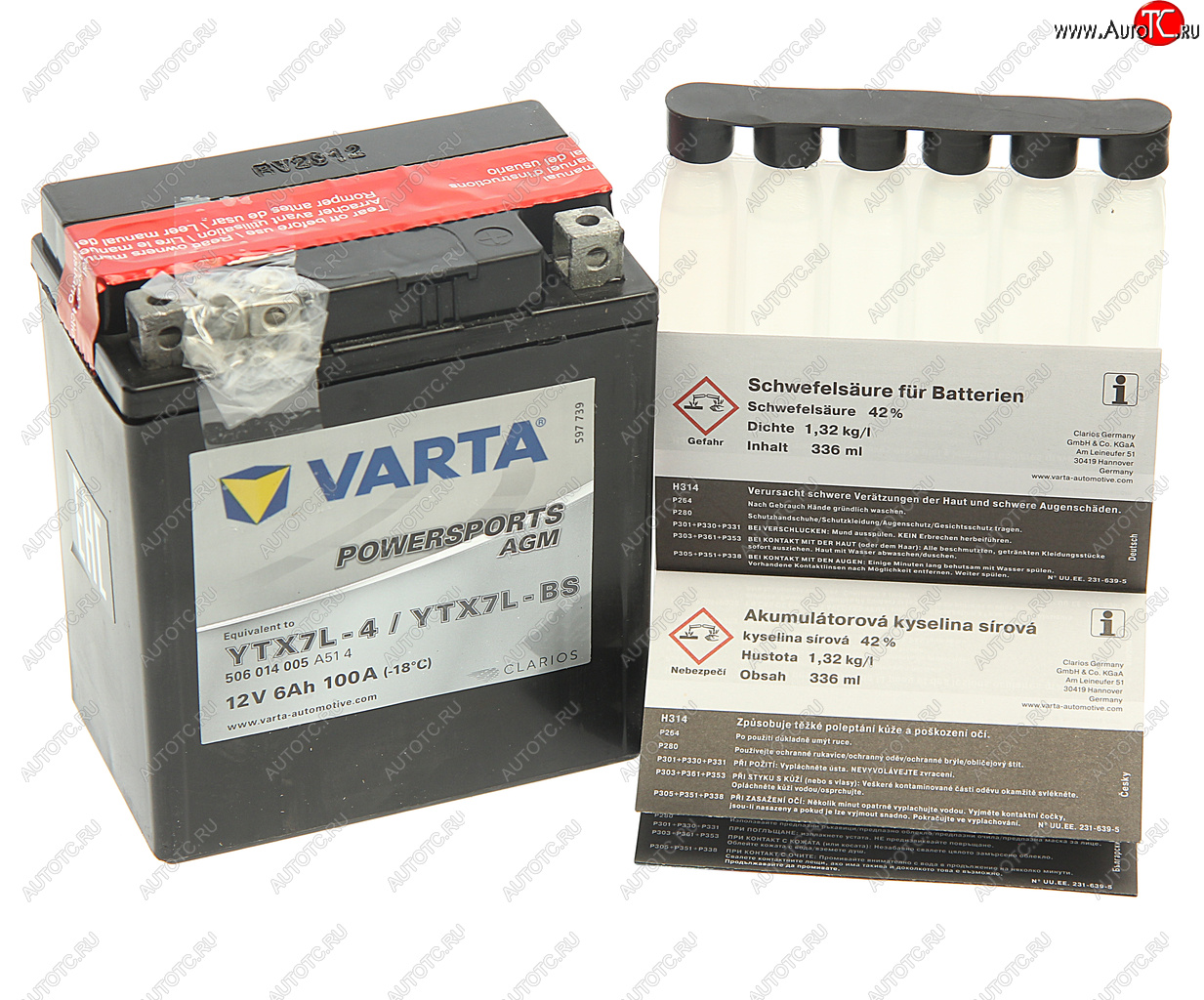 4 199 р. Аккумулятор VARTA MOTO AGM 6Ач VARTA 6ст6 ytx7l-4(bs)  с доставкой в г. Керчь