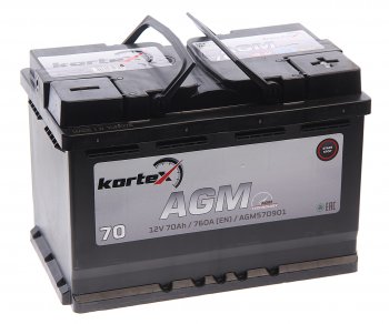 23 699 р. Аккумулятор KORTEX AGM 70Ач обратная полярность KORTEX 6ст70(0) agm570901  с доставкой в г. Керчь. Увеличить фотографию 1