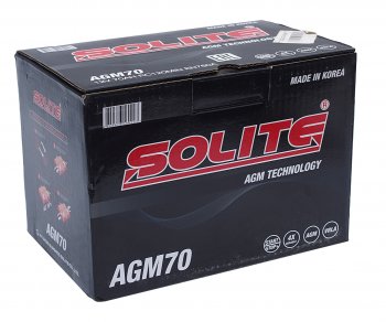 25 499 р. Аккумулятор SOLITE AGM 70Ач обратная полярность SOLITE 6ст70(0) agm70l  с доставкой в г. Керчь. Увеличить фотографию 4