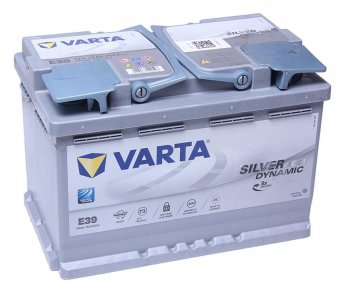 28 999 р. Аккумулятор VARTA Silver Dynamic AGM 70Ач обратная полярность VARTA 6ст70(0) e39 (a7)  с доставкой в г. Керчь. Увеличить фотографию 1