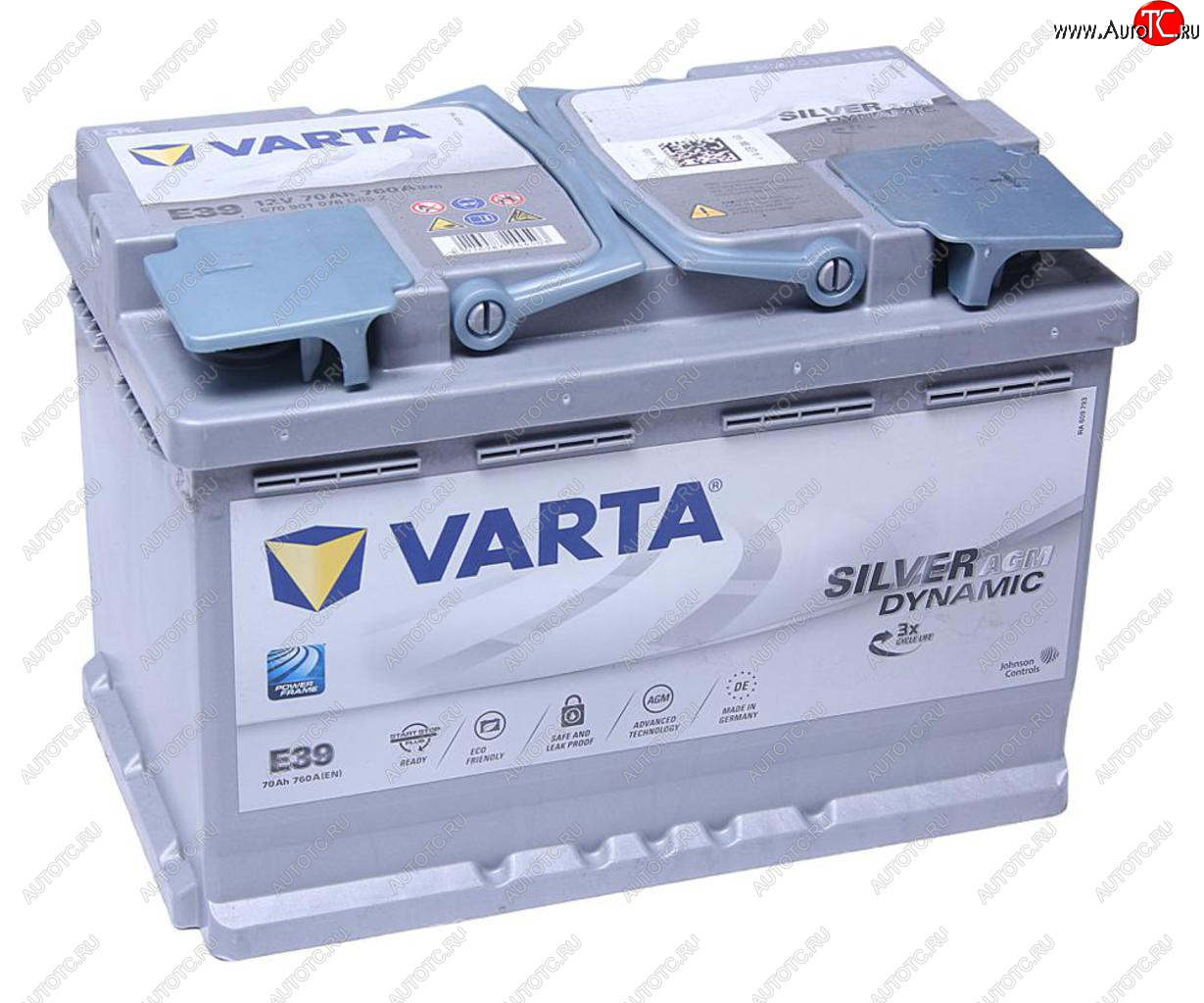 28 999 р. Аккумулятор VARTA Silver Dynamic AGM 70Ач обратная полярность VARTA 6ст70(0) e39 (a7)  с доставкой в г. Керчь