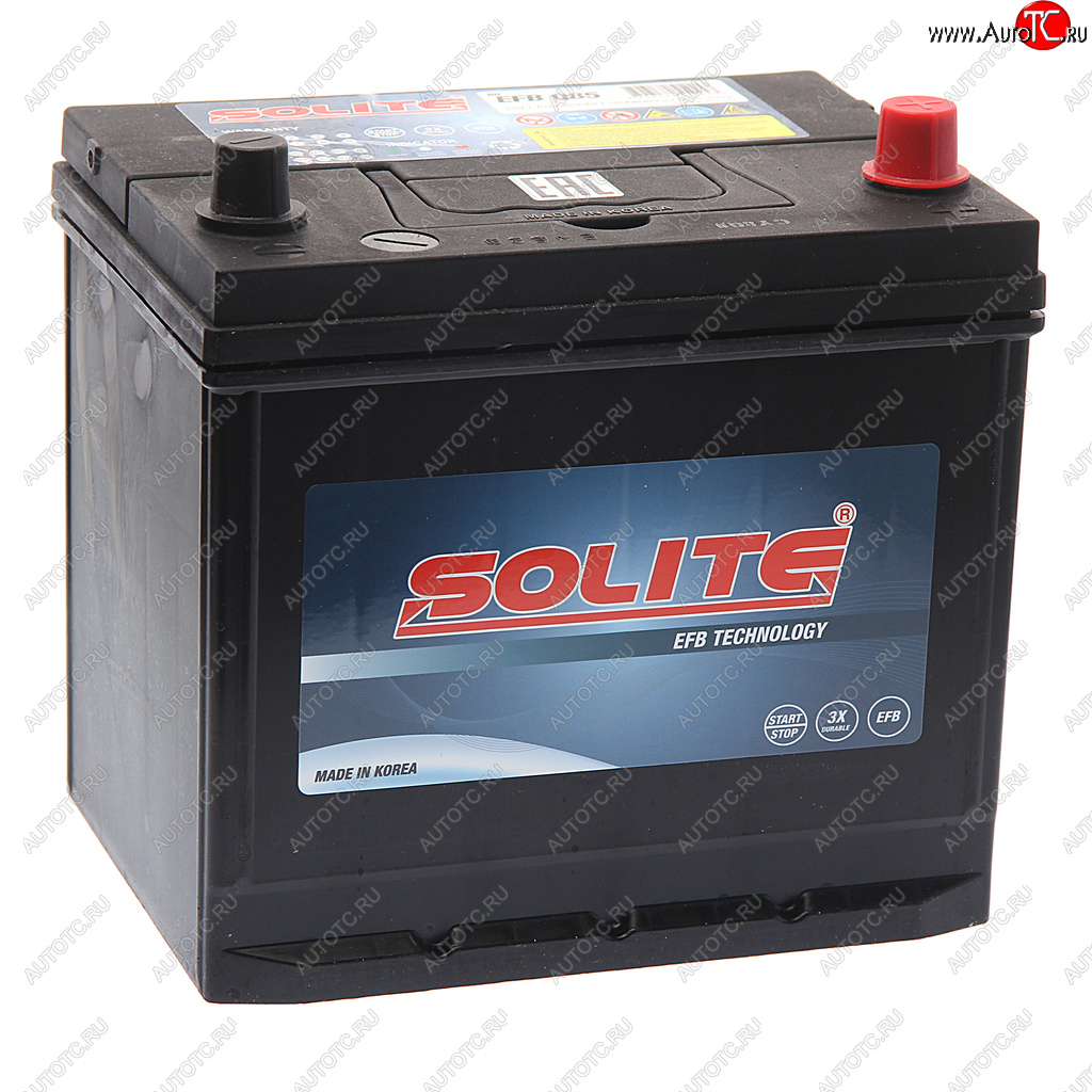 15 599 р. Аккумулятор SOLITE EFB Asia 70Ач обратная полярность SOLITE 6ст70(0) q85l  с доставкой в г. Керчь