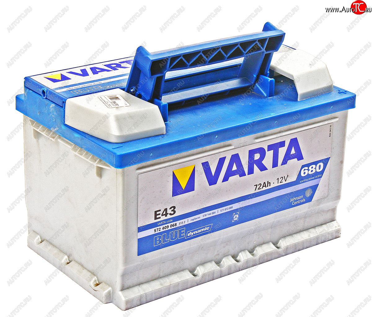 16 949 р. Аккумулятор VARTA Blue Dynamic 72Ач обратная полярность, низкий VARTA 6ст72(0) е43  с доставкой в г. Керчь