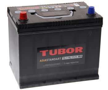 11 349 р. Аккумулятор TUBOR Asia Standart 72Ач TUBOR 6ст72(1) d26r  с доставкой в г. Керчь. Увеличить фотографию 1