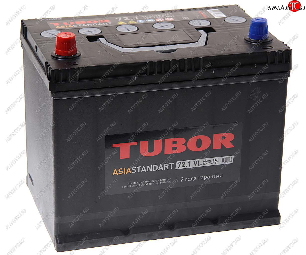 11 349 р. Аккумулятор TUBOR Asia Standart 72Ач TUBOR 6ст72(1) d26r  с доставкой в г. Керчь