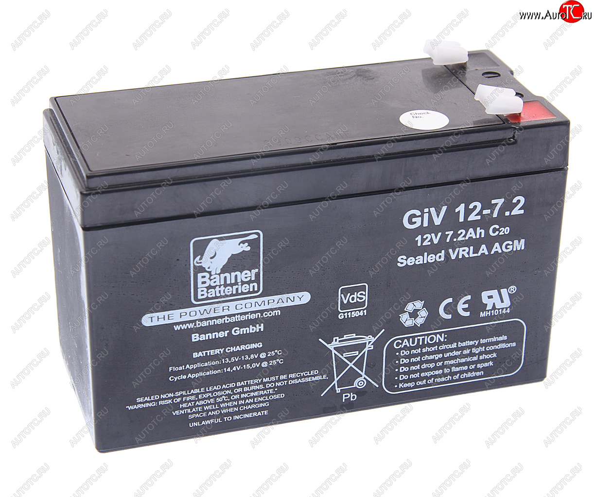 3 599 р. Аккумулятор BANNER GIV 7.2Ач BANNER 6ст7,2 giv 12-7,2  с доставкой в г. Керчь