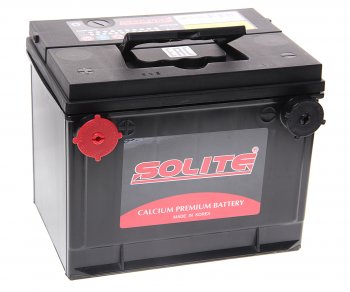 14 349 р. Аккумулятор SOLITE 75Ач боковые клеммы SOLITE 6ст75(1) cmf 75-650  с доставкой в г. Керчь. Увеличить фотографию 1