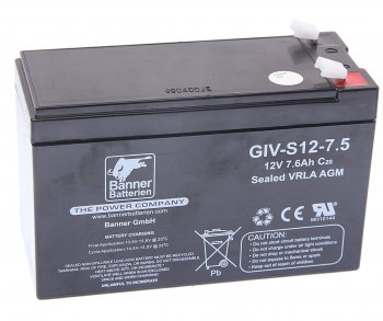 3 199 р. Аккумулятор BANNER GIV-S 7.5А/ч BANNER 6ст7,5 giv-s 12-7,5 BANNER 6ст7,5 giv-s 12-7,5  с доставкой в г. Керчь. Увеличить фотографию 1
