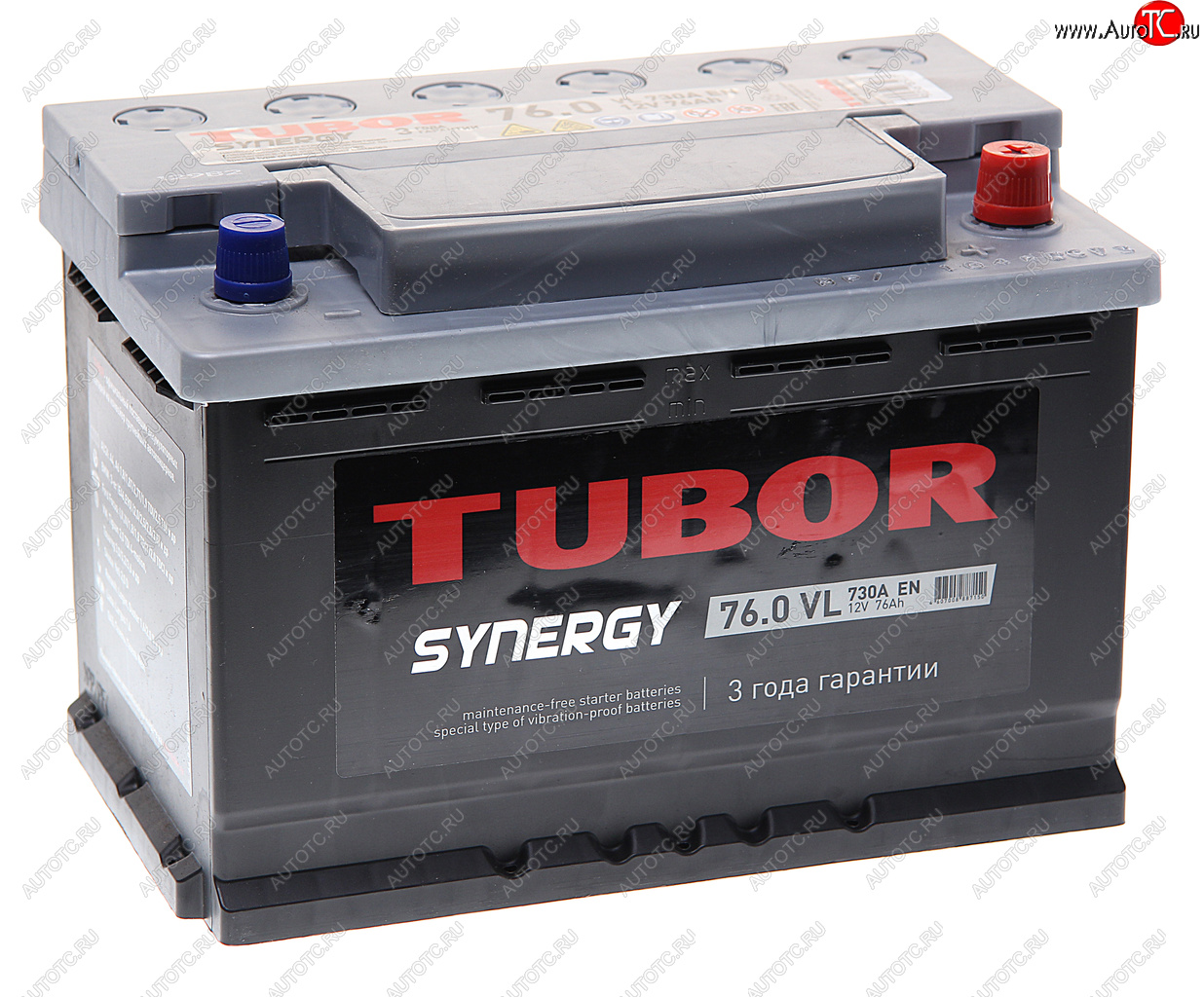 12 549 р. Аккумулятор TUBOR Synergy 76Ач обратная полярность TUBOR 6ст76(0)  с доставкой в г. Керчь