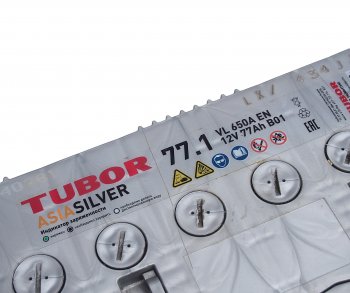 12 349 р. Аккумулятор TUBOR Asia Silver 77Ач TUBOR 6ст77(1) d26r  с доставкой в г. Керчь. Увеличить фотографию 3