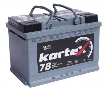 13 599 р. Аккумулятор KORTEX SILVER Dynamic 78Ач обратная полярность KORTEX 6ст78(0) smf578400  с доставкой в г. Керчь. Увеличить фотографию 1