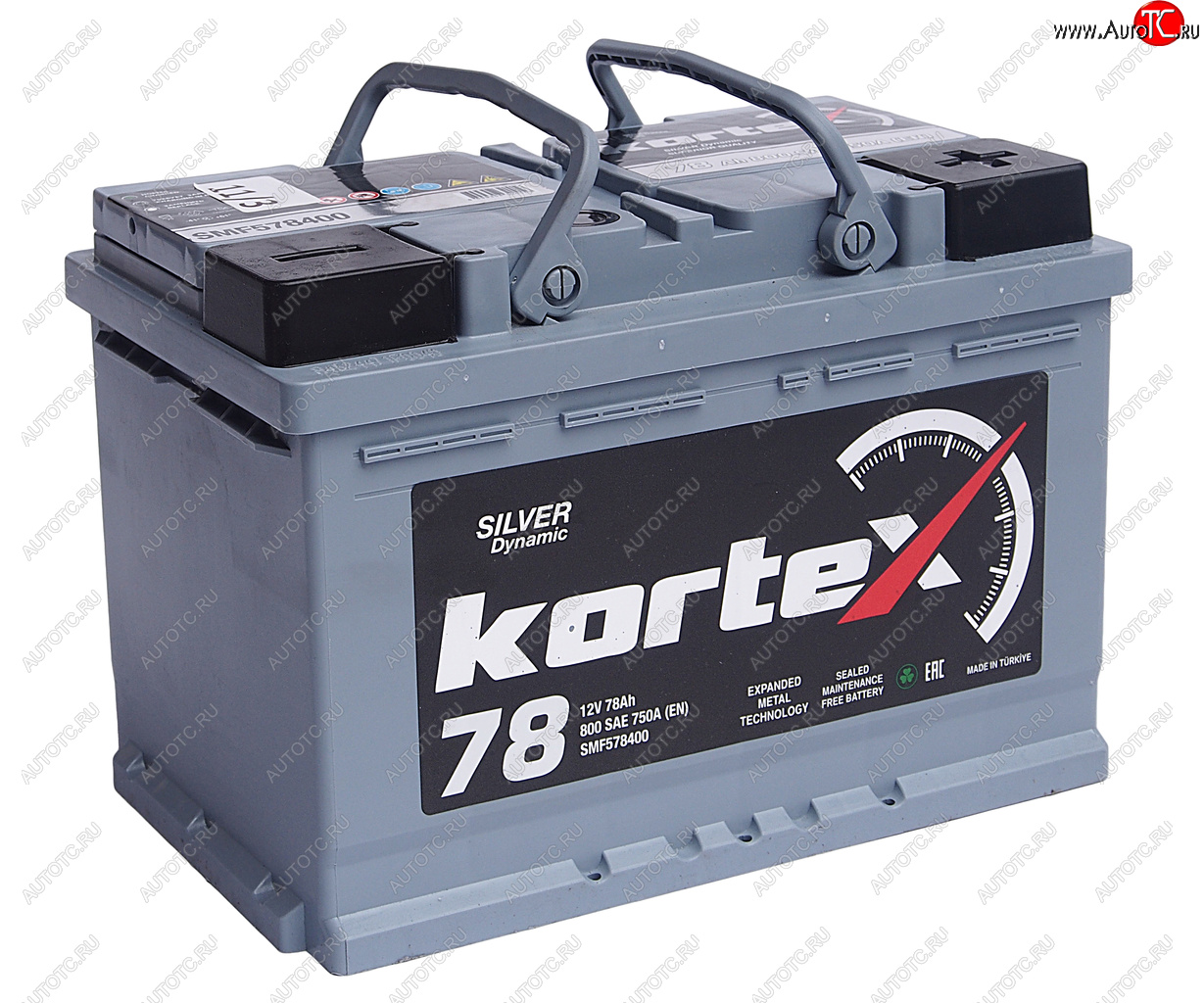 13 599 р. Аккумулятор KORTEX SILVER Dynamic 78Ач обратная полярность KORTEX 6ст78(0) smf578400  с доставкой в г. Керчь