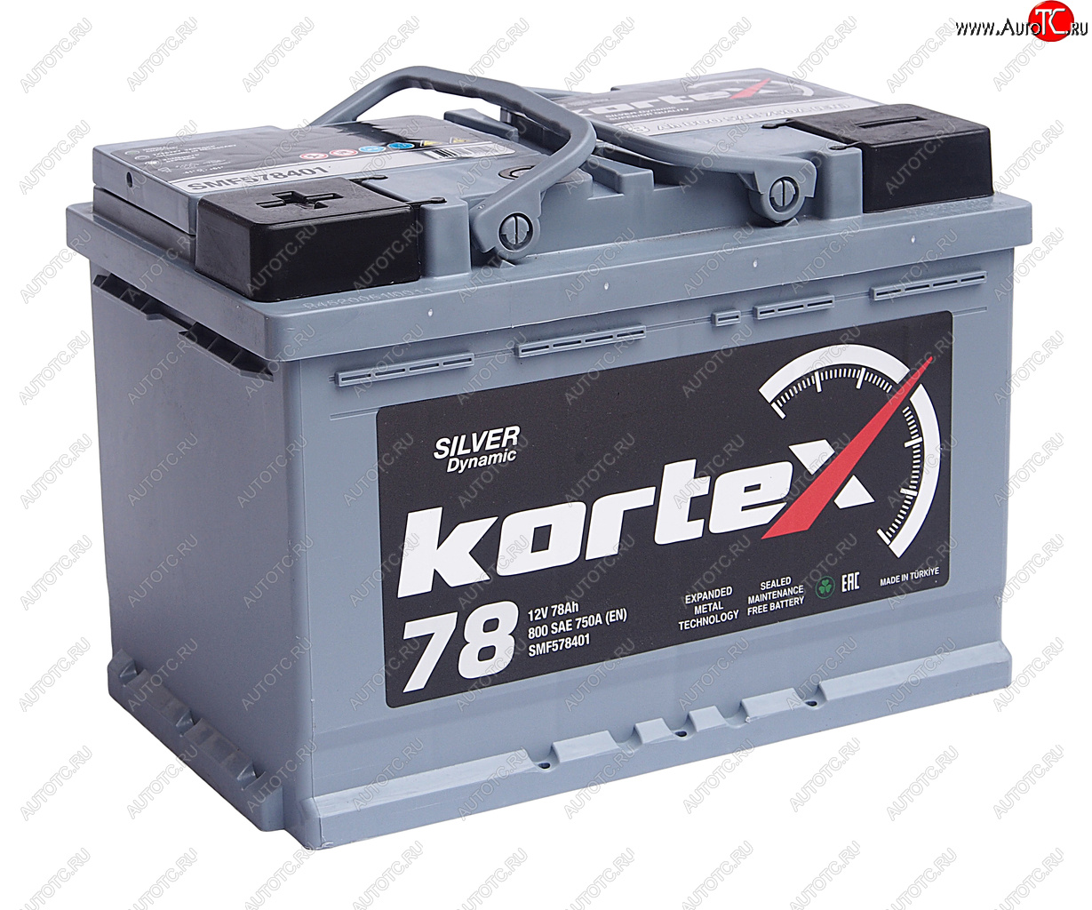 13 399 р. Аккумулятор KORTEX SILVER Dynamic 78Ач KORTEX 6ст78(1) smf578401  с доставкой в г. Керчь