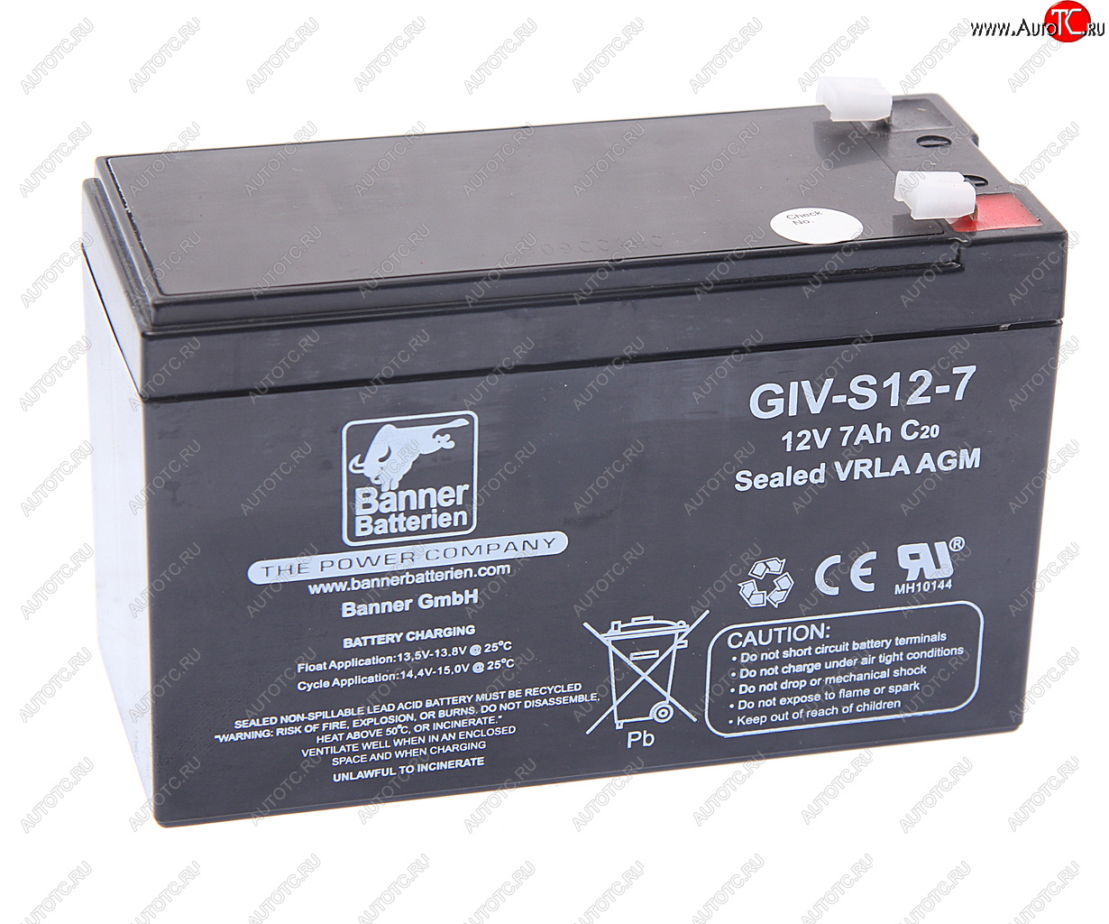 2 579 р. Аккумулятор BANNER GIV-S 7Ач BANNER 6ст7 giv-s 12-7  с доставкой в г. Керчь