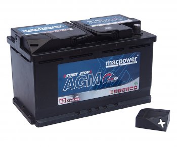 26 399 р. Аккумулятор MACPOWER AGM 80Ач обратная полярность MACPOWER 6ст80(0) 80agm58515  с доставкой в г. Керчь. Увеличить фотографию 2