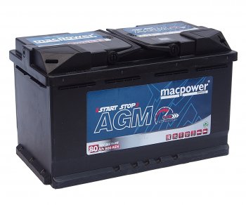 26 399 р. Аккумулятор MACPOWER AGM 80Ач обратная полярность MACPOWER 6ст80(0) 80agm58515  с доставкой в г. Керчь. Увеличить фотографию 1