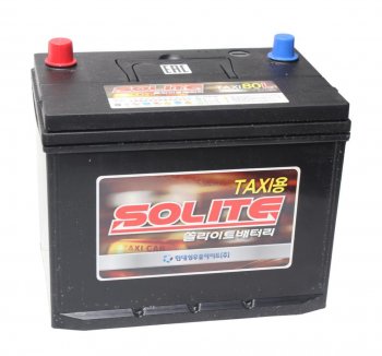 12 999 р. Аккумулятор SOLITE 80Ач обратная полярность SOLITE 6ст80(0) 90d26l taxi 80l  с доставкой в г. Керчь. Увеличить фотографию 1