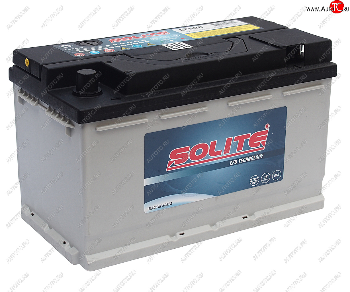 20 099 р. Аккумулятор SOLITE EFB 80Ач обратная полярность SOLITE 6ст80(0) efb80  с доставкой в г. Керчь