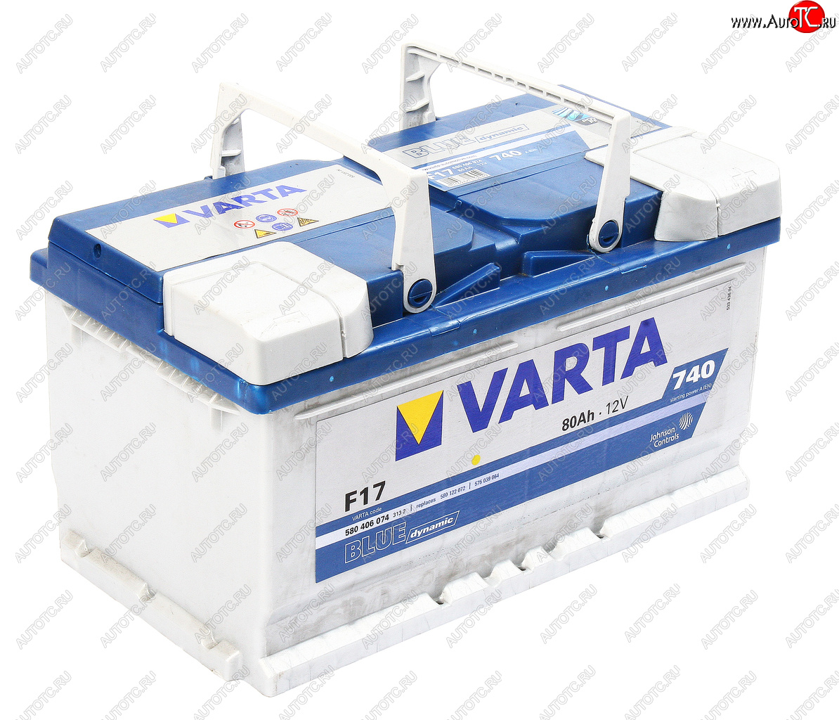 18 349 р. Аккумулятор VARTA Blue Dynamic 80Ач обратная полярность, низкий VARTA 6ст80(0) f17  с доставкой в г. Керчь