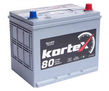 13 699 р. Аккумулятор KORTEX SILVER Dynamic ASIA 80Ач обратная полярность KORTEX 6ст80(0) smf580412 (d26)  с доставкой в г. Керчь. Увеличить фотографию 2