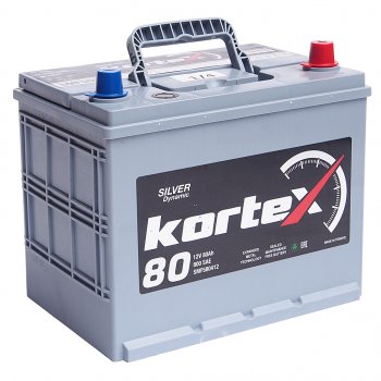 13 699 р. Аккумулятор KORTEX SILVER Dynamic ASIA 80Ач обратная полярность KORTEX 6ст80(0) smf580412 (d26)  с доставкой в г. Керчь. Увеличить фотографию 1
