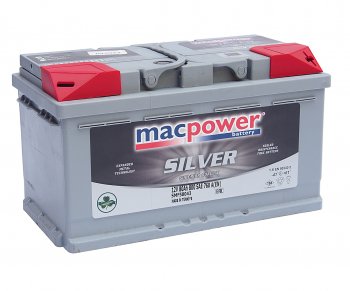 14 299 р. Аккумулятор MACPOWER 80Ач обратная полярность,низкий MACPOWER 6ст80(0) smf58827(58043)  с доставкой в г. Керчь. Увеличить фотографию 1