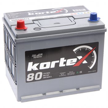 13 699 р. Аккумулятор KORTEX SILVER Dynamic ASIA 80Ач KORTEX 6ст80(1) smf580413 (d26)  с доставкой в г. Керчь. Увеличить фотографию 1