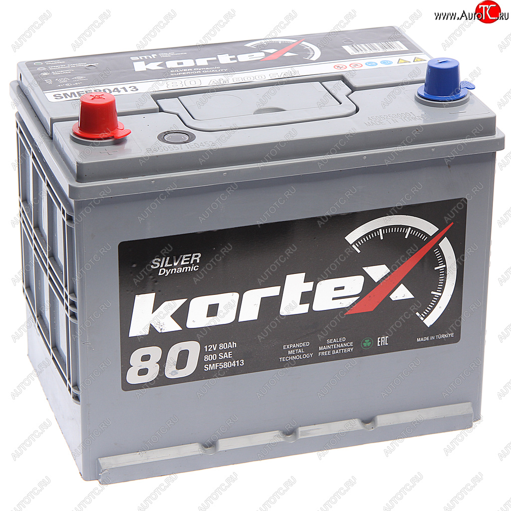 13 699 р. Аккумулятор KORTEX SILVER Dynamic ASIA 80Ач KORTEX 6ст80(1) smf580413 (d26)  с доставкой в г. Керчь