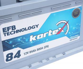 17 999 р. Аккумулятор KORTEX EFB 84Ач обратная полярность KORTEX 6ст84(0) smf584500  с доставкой в г. Керчь. Увеличить фотографию 2