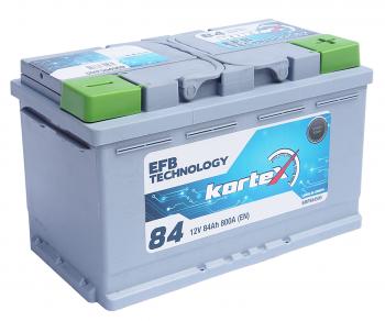 17 999 р. Аккумулятор KORTEX EFB 84Ач обратная полярность KORTEX 6ст84(0) smf584500  с доставкой в г. Керчь. Увеличить фотографию 1