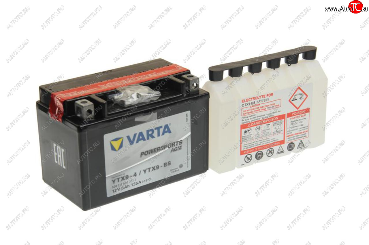 4 899 р. Аккумулятор VARTA MOTO AGM 8Ач VARTA 6ст8 508 012 008 (ytx9-4(bs))  с доставкой в г. Керчь